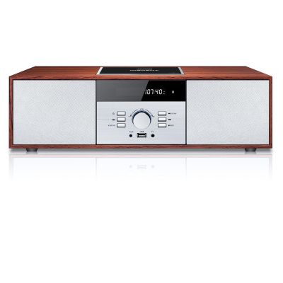 Vintage Style Home CD Player with Bluetooth, FM Radio, USB Port for MP3 Playback, Aux-in, Earphone Port, 30W Nostalgic Wood Home HiFi Stereo System