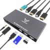 DiamondTiger 8K HDMI KVM Switch 2 Port - Support Ultra HD 8K(7680 * 4320)@60Hz,4K@60Hz/120Hz/144Hz, 3 USB Selecter for 2 Computers Share Keyboard Mouse Printer,1 HDMI 2.1&2 USB Cable Included view 1