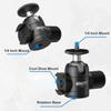 SIOTI Tripod Mini Ball Head, with Cold Shoe Mount, Panoramic 360 Vertical Pan 90, Compatible with Digital Camera/DSLR/Cell Phone/Monopod/Light Stand/Action Camera etc. view 4