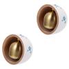 TEMKIN 2pcs Japanese Wind Chime doorbell Door Opening Bell Furniture Bell Christmas Bells Garden windbell Home Wind decoraciones para salas de casa Craft Bell Magnetic Copper Bell Wooden view 1