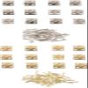 Butt Hinges,Door Hinge,Latch Hasps,24Pcs Hole Small Hinges Box Hinges for Wooden Box Gift Box Hinges Cabinet Drawer Jewelry Box view 4