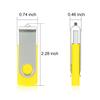 10pcs 32GB USB Flash Drives, Alihelan USB 2.0 Thumb Drive Pen Drive Bulk Swivel Memory Stick 32 GB Fold Storage Jump Drive Zip Drive, 10 Pack Yellow view 2