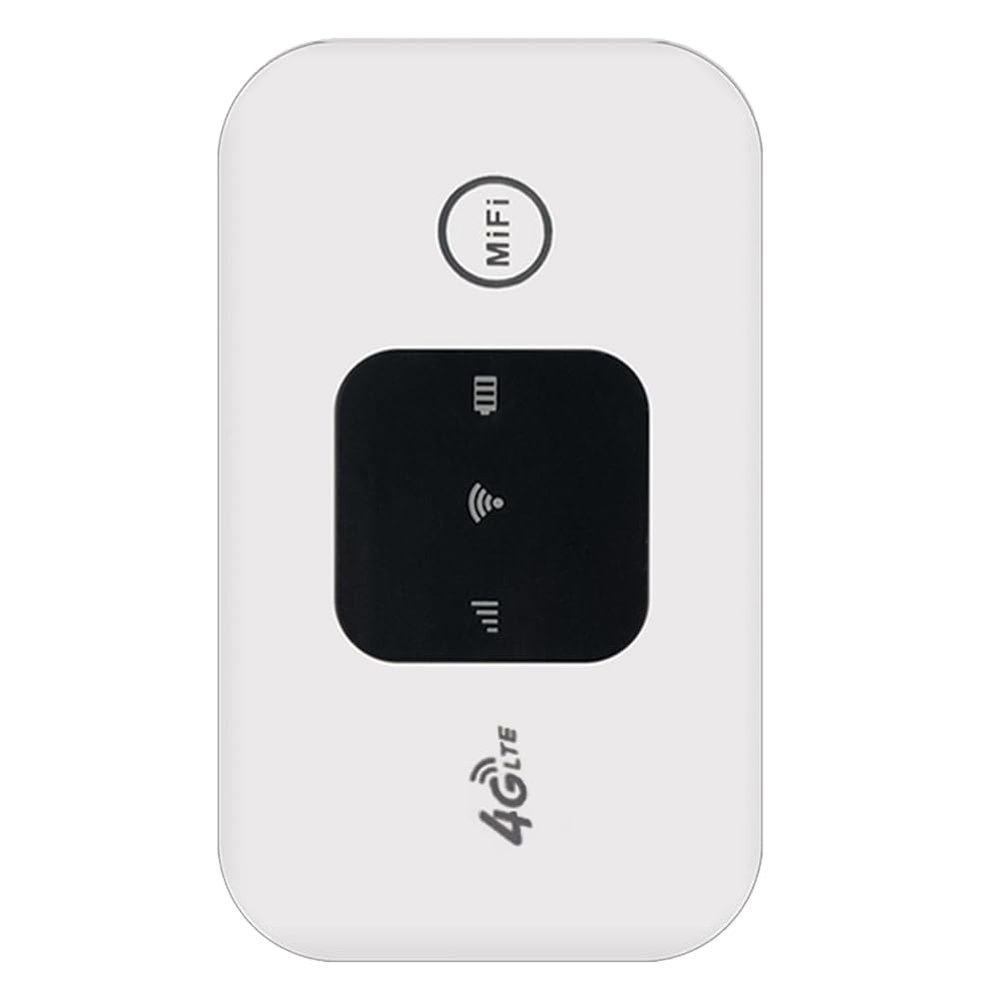 Geuxe WiFi Modem Car Mobile WiFi Wireless Hotspot MiFi 150Mbps Support 10 Users + Sim Card Slot, White, 500392408