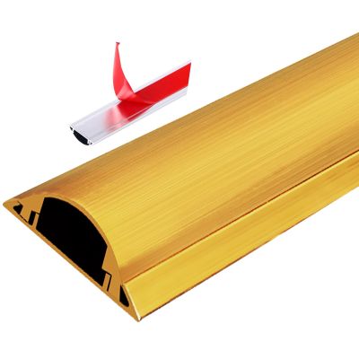 Wire Hiders for Tv On Wall, Aluminum Alloy Trunking/Half Round Cable Cover for Classrooms Bedroom Living Room Prevent Cable Trips & Protect Wires, 1m/3.3ft Length (Size : Gold-No.5-W-50mm(1-97/100in