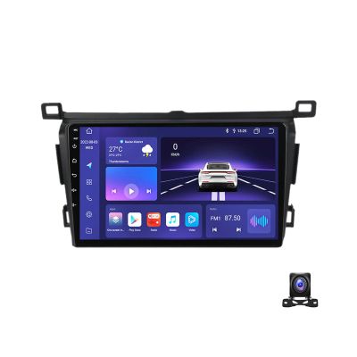 Double Din Car Stereo Multimedia Radio for Toyota RAV4 2013~2018 9 Inch Touchscreen with Navigation MP5 Player, DSP RDS FM Car Radio with Carplay/Android Auto,8 core m400s 4g+64g