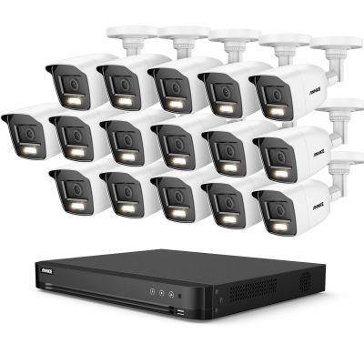 ANNKE 32CH Security Camera System, H.265+ 3K Lite AI DVR with AI Motion Detection, 5-in-1 CCTV DVR Recorder for Home/Business Surveillance, 16x 1080P Wired Cams with Color Night Vision, NO Hard Drive