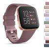 Mugust Sport Bands Compatible with Fitbit Versa, Classic Soft Silicone Replacement Wristbands Straps for Fitbit Versa 2 Smart Watch Women Men (Small, Smoke Violet) view 1