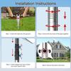 Starlink Pole Mount, 9ft Starlink Ground Pole Mount Kit Features a Durable 1.5'' Diameter Pole with No Dig Ground Anchor, Starlink Gen 2 Pipe Adapter Included view 4