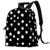 TFCOCFT Travel Backpack,Work Backpack,Black White Dots,Back Pack view 1