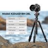 K&F Concept 64 inch/163cm Camera Tripod with Camera Cleaning KitLightweight Travel Outdoor DSLR Tripods for Smartphone Live Streaming Vlog view 2