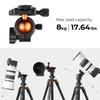 K&F Concept 64 inch/163cm Camera Tripod with Camera Cleaning KitLightweight Travel Outdoor DSLR Tripods for Smartphone Live Streaming Vlog view 4