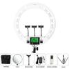 22inch LED Ring Lights Lamp with Tripod Stand, 100W Continuous Output Light Bi-Color 3200K-5500K for Live Stream Makeup Tattoo Photo Studio (FE640, White) view 2