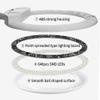 22inch LED Ring Lights Lamp with Tripod Stand, 100W Continuous Output Light Bi-Color 3200K-5500K for Live Stream Makeup Tattoo Photo Studio (FE640, White) view 4