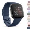 Mugust Sport Bands Compatible with Fitbit Versa 2 / Fitbit Versa/Versa Lite/Versa SE, Classic Soft Silicone Replacement Wristbands Straps for Fitbit Versa 2 Smart Watch Women Men (Large,Abyss Blue) view 1