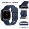 Mugust Sport Bands Compatible with Fitbit Versa 2 / Fitbit Versa/Versa Lite/Versa SE, Classic Soft Silicone Replacement Wristbands Straps for Fitbit Versa 2 Smart Watch Women Men (Large,Abyss Blue) view 4