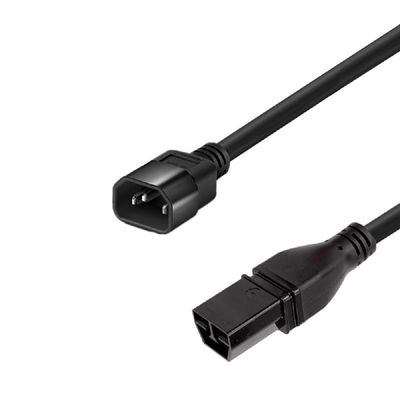 Toptekits C14 to SAF-D-Grid T-Latch Power Cord, SAF-D-Grid T-Latch Plug to IEC 320 C14 Power Cable SJT 16AWG,10ft/3m (C14 to Saf-D-Grid)