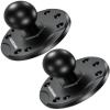 VAZESWIN 2PCS 1" Ball Mount with Aluminum Alloy Round Plate, Universal Electronic Device Mounting Base with AMPS Hole for Garmin, Lowrance, Humminbird, for RAM Mounts, Scotty B Size Double Socket Arm view 1