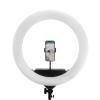 22inch LED Ring Lights Lamp with Tripod Stand, 100W Continuous Output Light Bi-Color 3200K-5500K for Live Stream Makeup Tattoo Photo Studio (FD640, Black) view 3