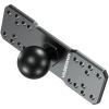 VAZESWIN 1.5" Ball Aluminum Alloy Fish Finder Mounting Plate, Universal Marine Electronic Mount Plate for Garmin, Lowrance, Humminbird, Raymarine, Fit for RAM Mounts, Scotty C Size Double Socket Arms view 1