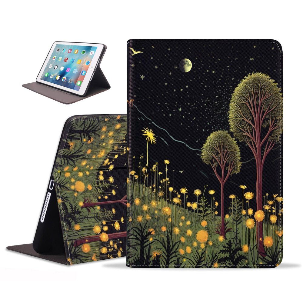 ZXHSBROK for iPad 9th/8th/7th Gen (2021/2020/2019) 10.2 Inch Case,Slim PU Leather Folding Stand Folio Cover with Auto Sleep/Wake for iPad Air (3rd Gen) 10.5 Inch 2019,Daisy Garden Under The Moon