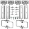 4 PCS 8" Boat Trailer Bunk Brackets, Galvanized Swivel Top, Heavy Duty, for 1.5" x 3", 2" x 3", 3" x 3" Boat Trailer Crossmember view 1