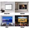 KEBER Projector Screen, 60"/72"/80" Portable Projection Screen Indoor Outdoor Projector Movies Screens 4:3/16:9 4K HD Wrinkle-Free for Video Game Backyard Movie Night (Size : 72" (4:3)) view 4