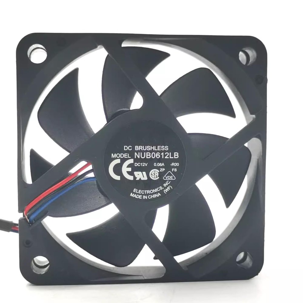 DC12V 0.08A 3-Wire 60x60x15mm 6cm Super Silent Cooling Fan NUB0612LB