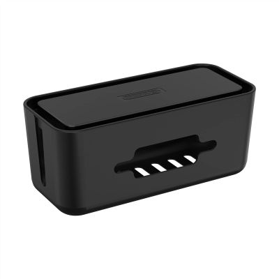Cable Organizer Box Cable Manager Box Hard Plastic Desktop Cable Management Box with Cover for Home Office Cable Winder Storage Large Cord Organizer Box (Color : Large Br