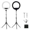 DirectNine Basics 22inch LED Ring Lights Lamp with Tripod Stand, 100W Continuous Output Light Bi-Color 3200K-5500K for Live Stream Makeup Tattoo Photo Studio (FS640, Black) view 1