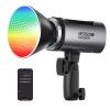 NEEWER MS150C RGBWW LED Video Light with 2.4G/APP Control, 150W Metal Mini RGB COB Continuous Output Lighting Bowens Mount Handheld Spotlight 2700K-6500K, 18000lux/1m, CRI97+/TLCI98+,17 Effects, RGBCW view 1