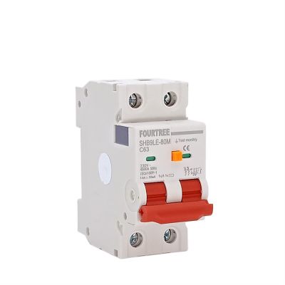 NIXCON New Type 1P+N 230V Leakage Switch Residual Current Circuit Breaker with Over Current and Leakage Protection RCBO MCB 30mA 10-63A (Color : 2p, Size : 50A)