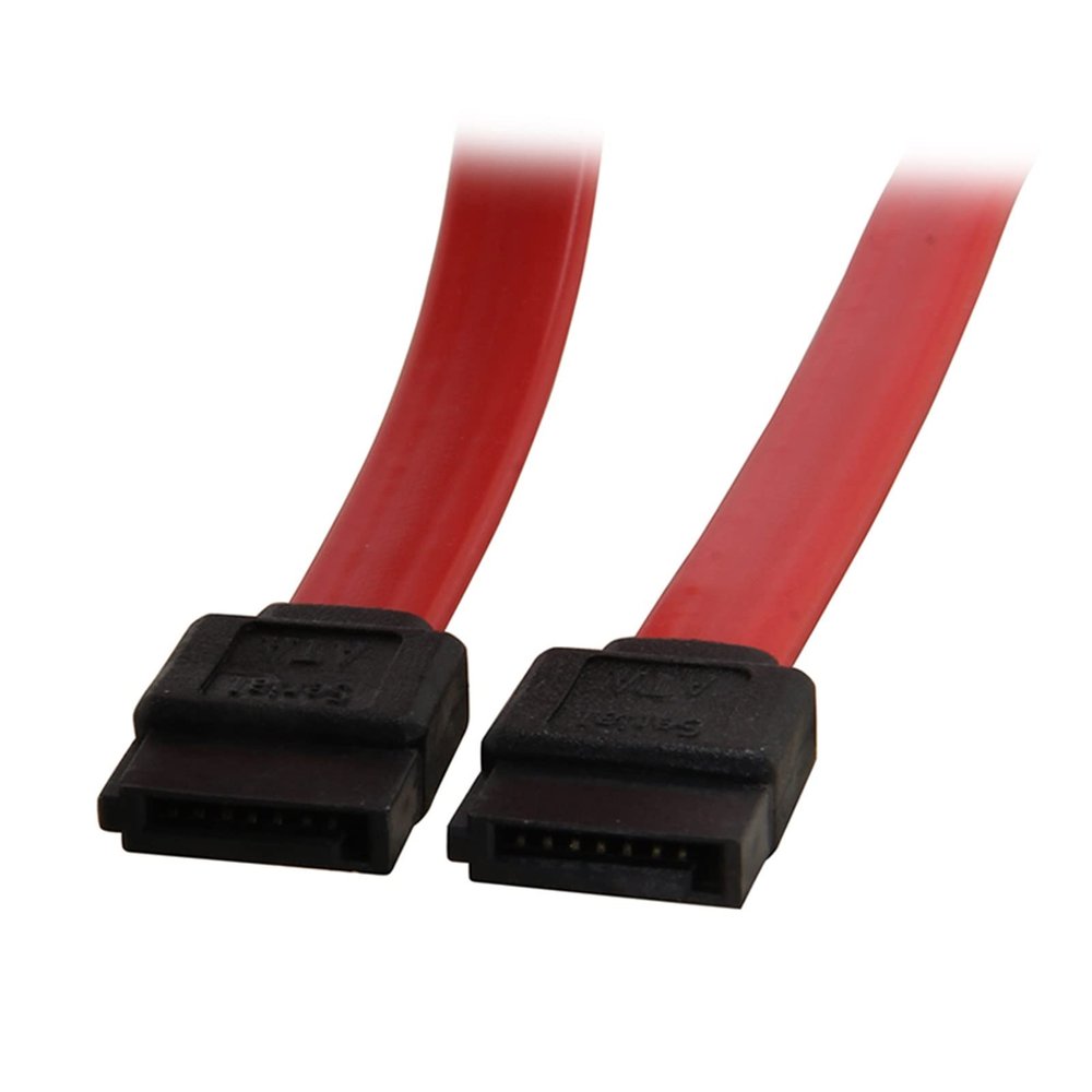 NEWLIA 18 inches 6Gb/s SATA3 Serial ATA Data Cable Compatible with PC Computer Laptop SATA 3.0 SATAIII 6Gbps HDD Hard Drive Disk/SSD - Red
