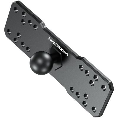 VAZESWIN 1" Ball Aluminum Alloy Fish Finder Mounting Plate, Universal Marine Electronic Mount Plate for Garmin, Lowrance, Humminbird, Raymarine, for RAM Mounts, Scotty B Size Double Socket Arms