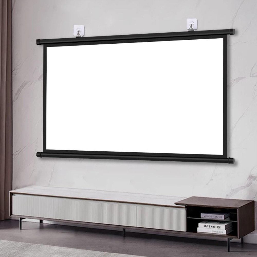 KEBER Projector Screen 4:3/16:9, Indoor Outdoor Projection Screen 60""/72""/80"", Portable 4K HD Movie Screen Wrinkle-Free Design, for Home Theater Backyard Cinema Office Game (Size : 80"" (4:3))