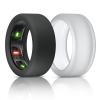 BandSmith Silicone Ring Cover Compatible with Oura Ring Protector, Elastic Case for Oura Ring Gen 4/3 Working Out - Patent Protected (Black+Transparent, M for 11/12/13) view 1