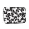 Black and White Soccer Ball Pattern Laptop Sleeve Case 17 inch Laptop Bag Shockproof Protective Notebook Case Computer Carrying Bag Case view 1
