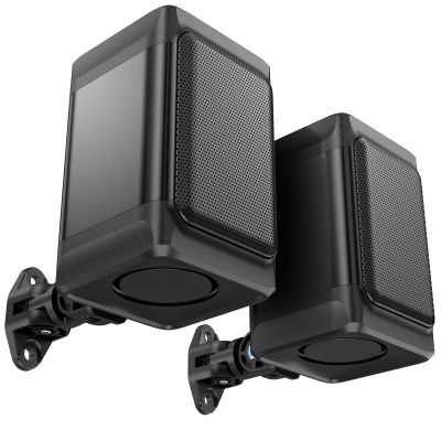 Saiyin Outdoor Indoor Speakers, Marine Grade Mount Speakers, Surround Sound Speakers with Wall Mount Brackets for Boat, Patio, Garage, Home Surround System, One Pair