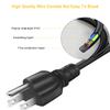 Computer Monitor TV Power Cord 6 Feet Replacement 3 Prong AC Wall Plug to 3-Slot Cable, 18 AWG, 125 Volts, Black view 2