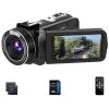 ORDRO 4K Video Camera Camcorder 10X Optical Zoom 30MP 24FPS Vlogging Camera 3.0" IPS Touch Screen Digital Camera with 32G Memory Card view 1