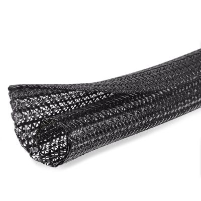 Moxita 25ft - 1 inch Cable Protector Sleeve Split Wire Loom Tubing for Power, Audio, USB, Cord Management for TV, Computer, Protection from Pets Chewing, Black