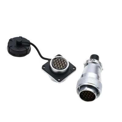 ZBLZGP Weipu WS24 19Pin Male Female Plug Socket Aviator Connector Industrial Connector Automotive Bulkhead Solder High Voltage Power Cable 18AWG Panel Mount