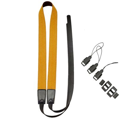 BORGBAR Camera Strap, Simple Denim SLR Strap with Pressure Relief Shoulder Straps (Brown)