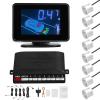 Mulcort Car Reverse Backup Parking Sensor Radar System, 8 Parking Sensors Kit with Front & Rear Sound Warning Buzzer Mute LCD Distance Display Volumes view 1