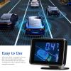 Mulcort Car Reverse Backup Parking Sensor Radar System, 8 Parking Sensors Kit with Front & Rear Sound Warning Buzzer Mute LCD Distance Display Volumes view 3