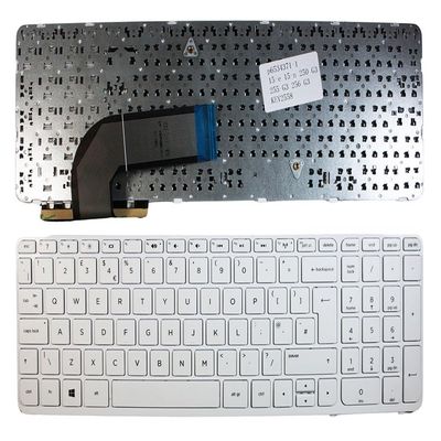 Power4Laptops UK Layout White Frame White Replacement Laptop Keyboard Compatible with HP Pavilion 15-n046TX