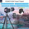 INNOREL P254CF 63" Carbon Fiber Travel Tripod,Professional Compact Camera Tripod Stand for Digital DSLR Travel with Low Gravity Center Ball Head Special-Shaped Center Column Max Load 26.5 lbs/12 kg view 2