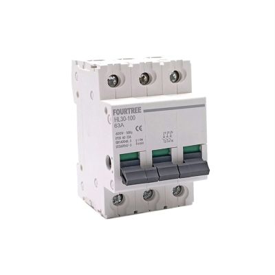 NIXCON 1P 2P 3P 4P Main Switch HL30 Isolating Circuit Breaker Household Function Disconnector Isolator 32A 63A 100A Laser Printing (Color : 3p, Size : 40A)