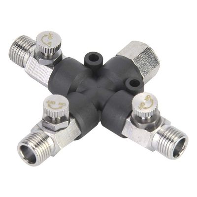 QANYEGN 1/8 Tee Air Brush Fiing, Metal Air Hose Splier, Air Brush Air Hose Manifold for Pumps, Comprrs or s