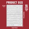 15 Sheet Small Letter Stickers - 1/2 Inch White Vinyl Self Adhesive Alphabet Number Stickers Stick On Letters for Arts Crafts Outdoor Sign Wall Mailbox Windows Doors Car Poster Board view 2