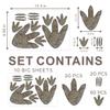90 Pieces Dinosaur Decor Dinosaur Footprints Floor Decals Peel and Stick Track Stickers Removable Tracks Wall Decals Vinyl Footprints Wall Decal for Baby Nursery Bedroom Home Decor view 2